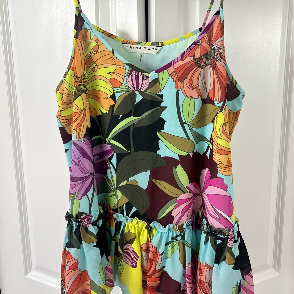 Trina Turk | Tropical Peplum Tank